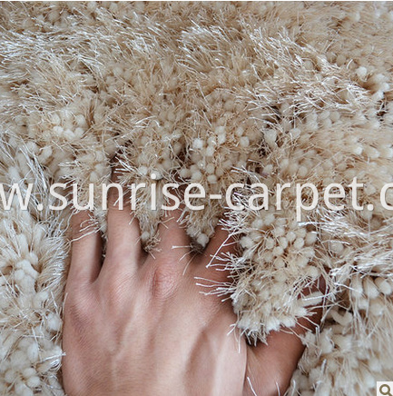 Polyester Elastic&Viscose Shaggy Rug